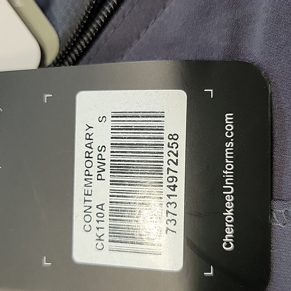 Cherokee Infinity Size S Gray Mid Rise Jogger Scrub Pants, NEW with Tag - Picture 12 of 12